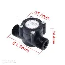 Sensor de flujo de agua DC de rango de 5 a 18V, Medidor de flujo Hall Sensor de flujo Control de agua Interruptor de sensor de flujo de líquido de rango de 1 a 30L/min 2.0MPa YF-S201 de 1/2"_004