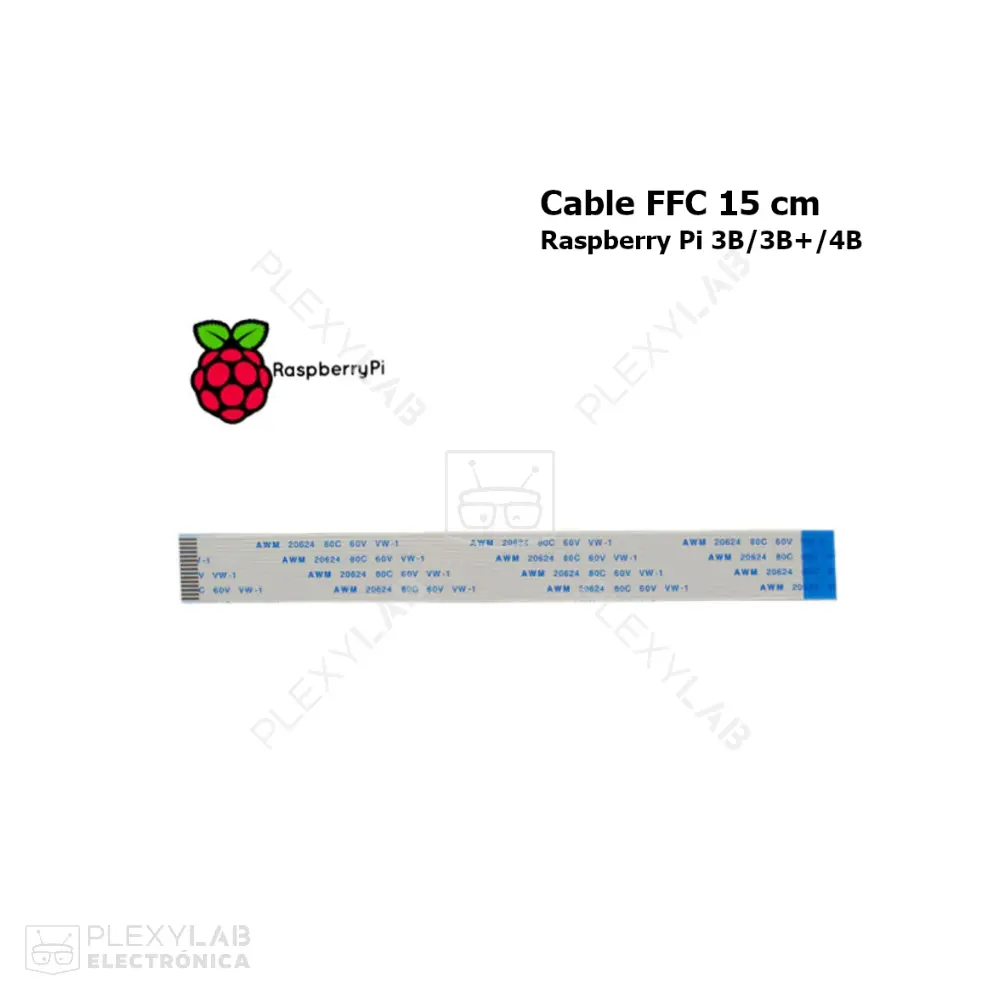 Cable plano FFC para cámara y Raspberry Pi 3/4, CSI-2 de 22 pines