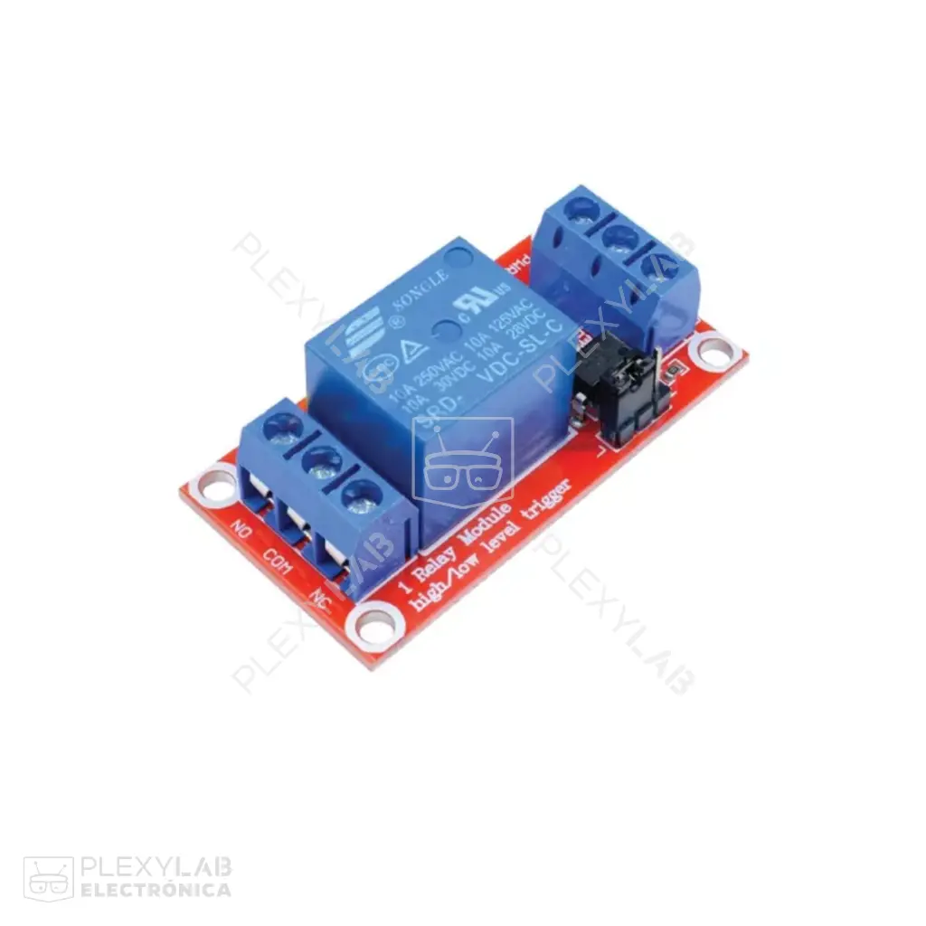Módulo relé de 12V activo alto/bajo con optoacoplador