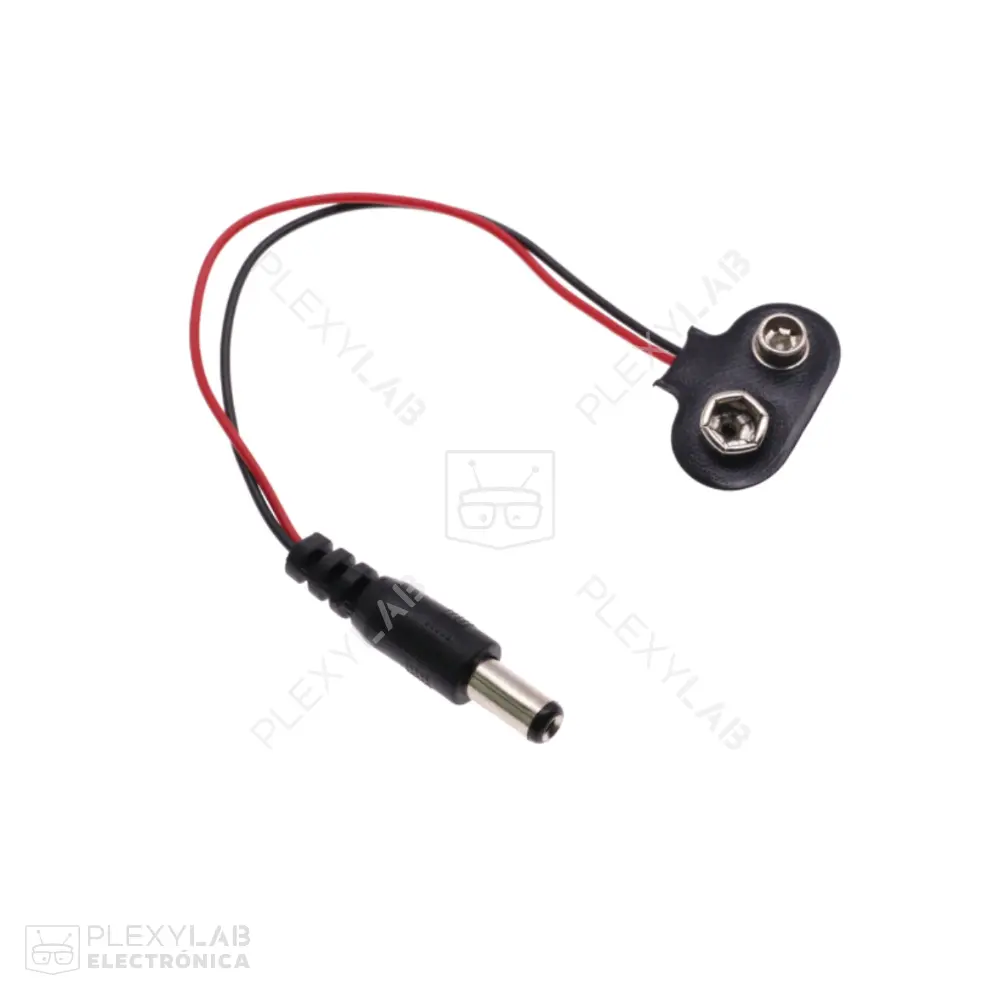 Broche conector para batería de 9V con plug