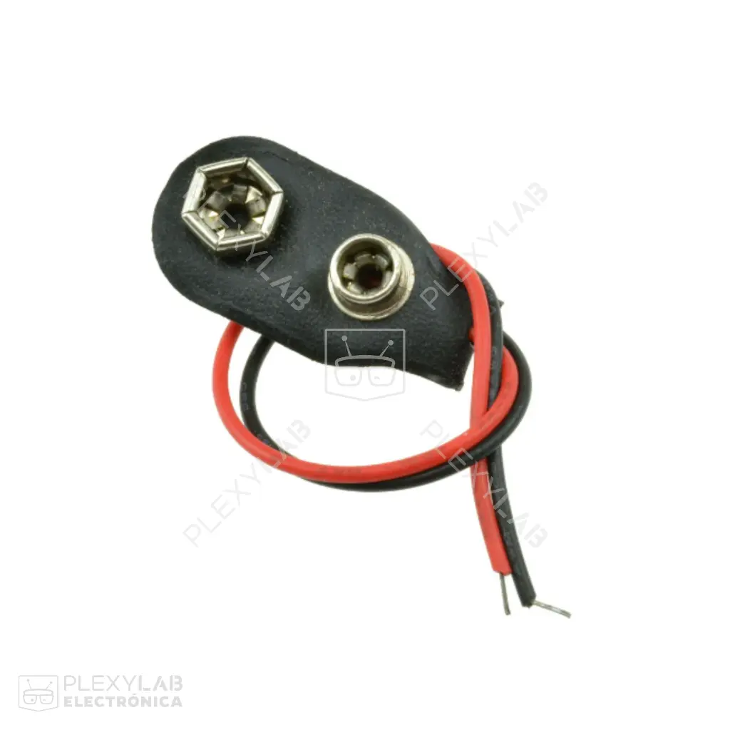 Broche conector para batería de 9V