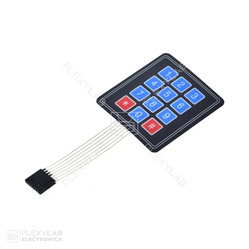 Teclado matricial 4X3 de membrana