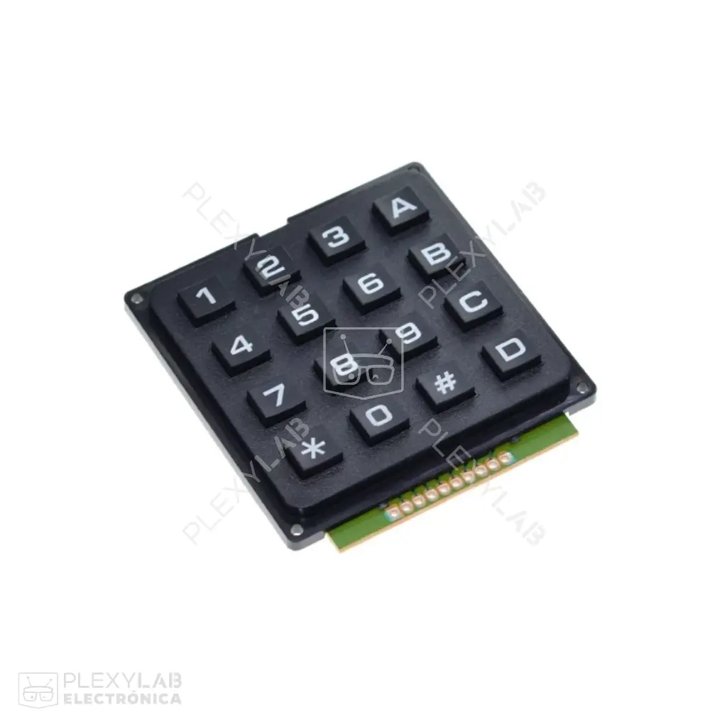 Teclado matricial 4X4 con botones plásticos