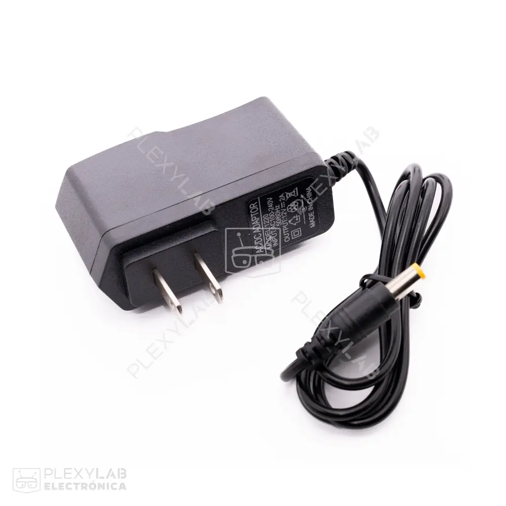 Fuente de alimentación de 12V 2A, plug de 5.5/2.1mm, compatible con jack de Arduino