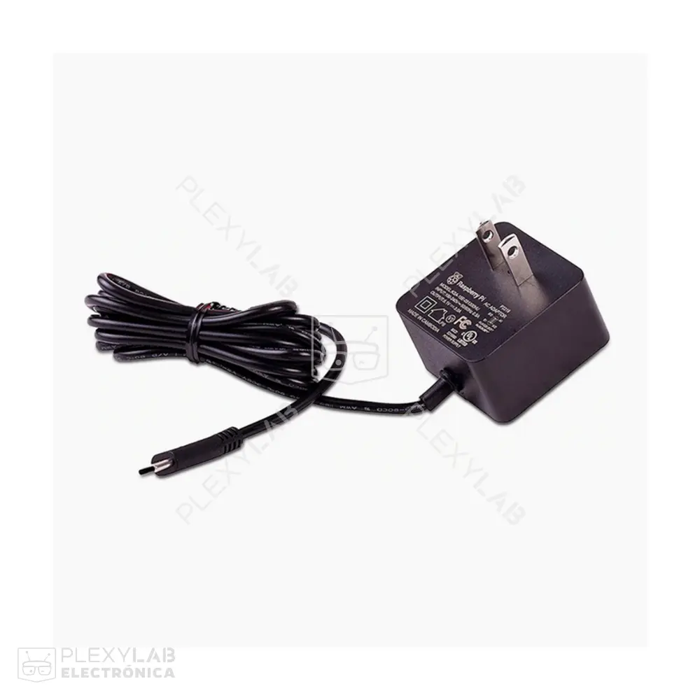 Fuente, cargador oficial para Raspberry Pi 4B, 5.1V 3A