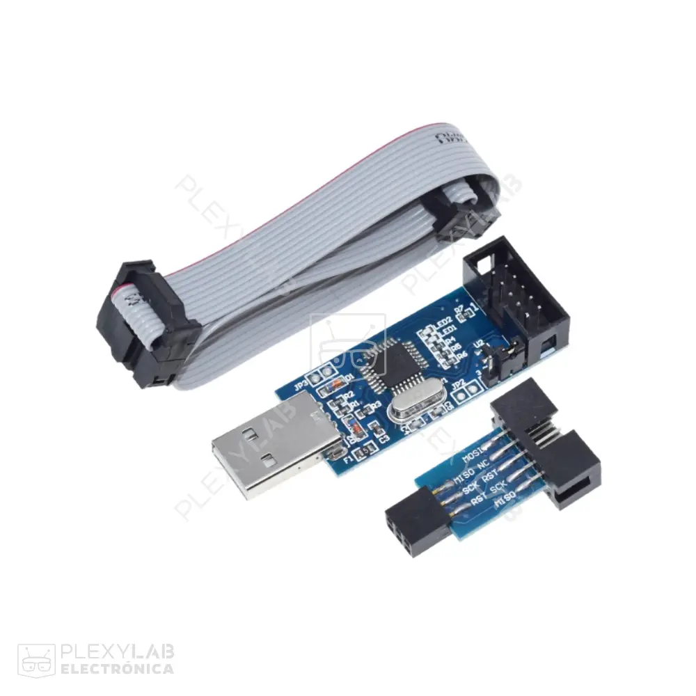 Programador AVR USBASP USBISP para Arduino ATmega, incluye cable y adaptador