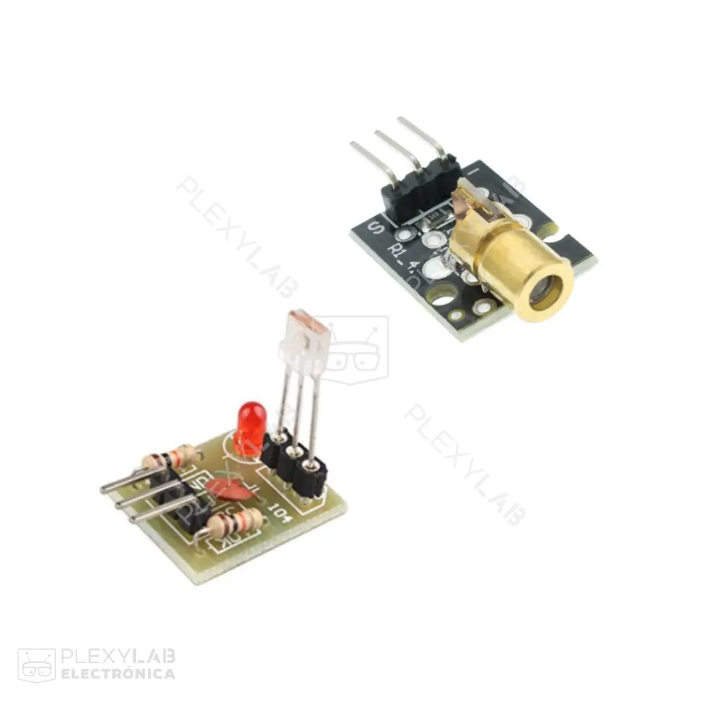 Kit módulo emisor láser KY-008 y receptor láser IS0203 para Arduino, Alarma, Raspberry Pi, PIC