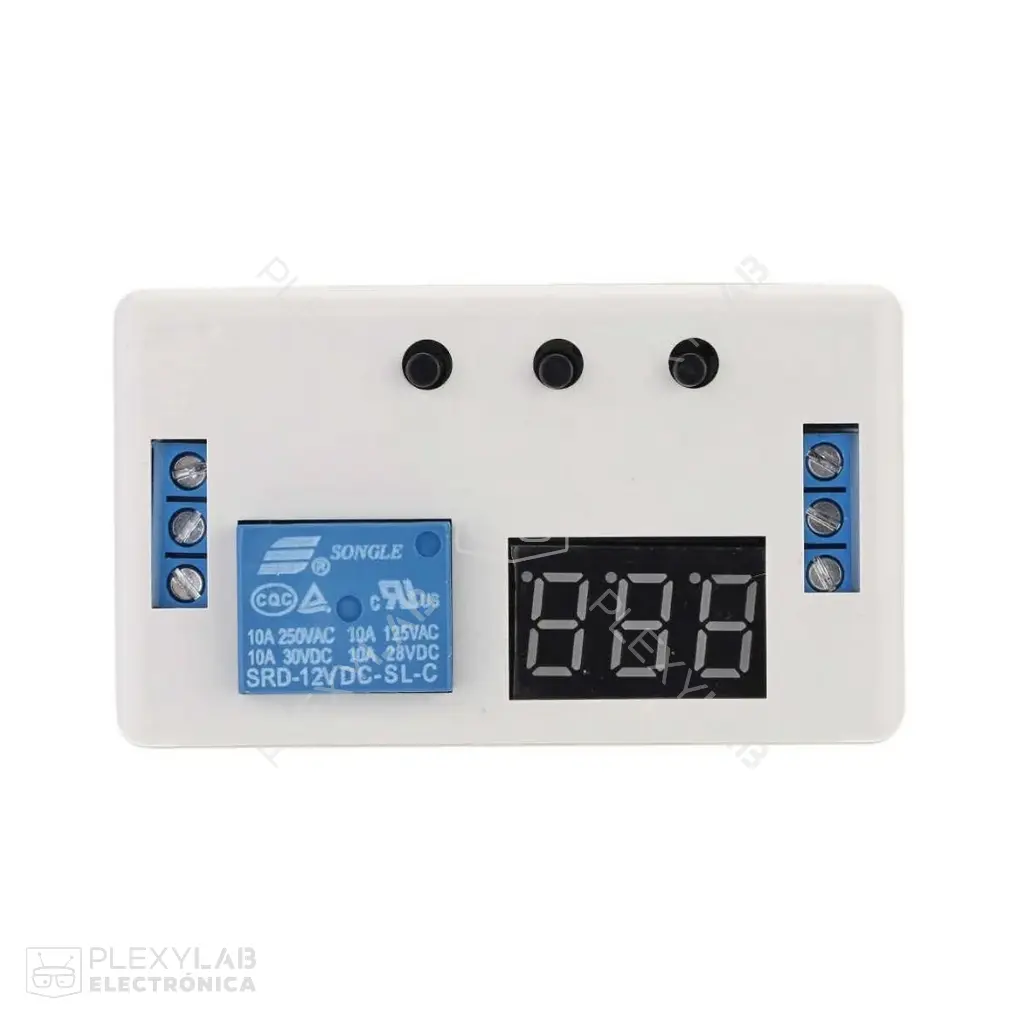 Módulo YYC-2 temporizador digital timer delay relay 12V, incluye carcasa