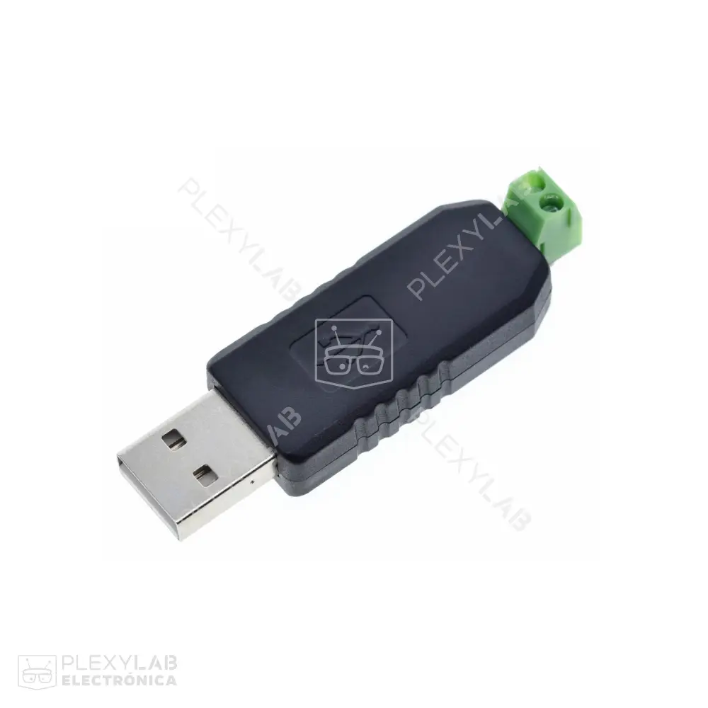 Convertidor USB a RS485 con driver CH340 carcasa negra, compatible con Arduino