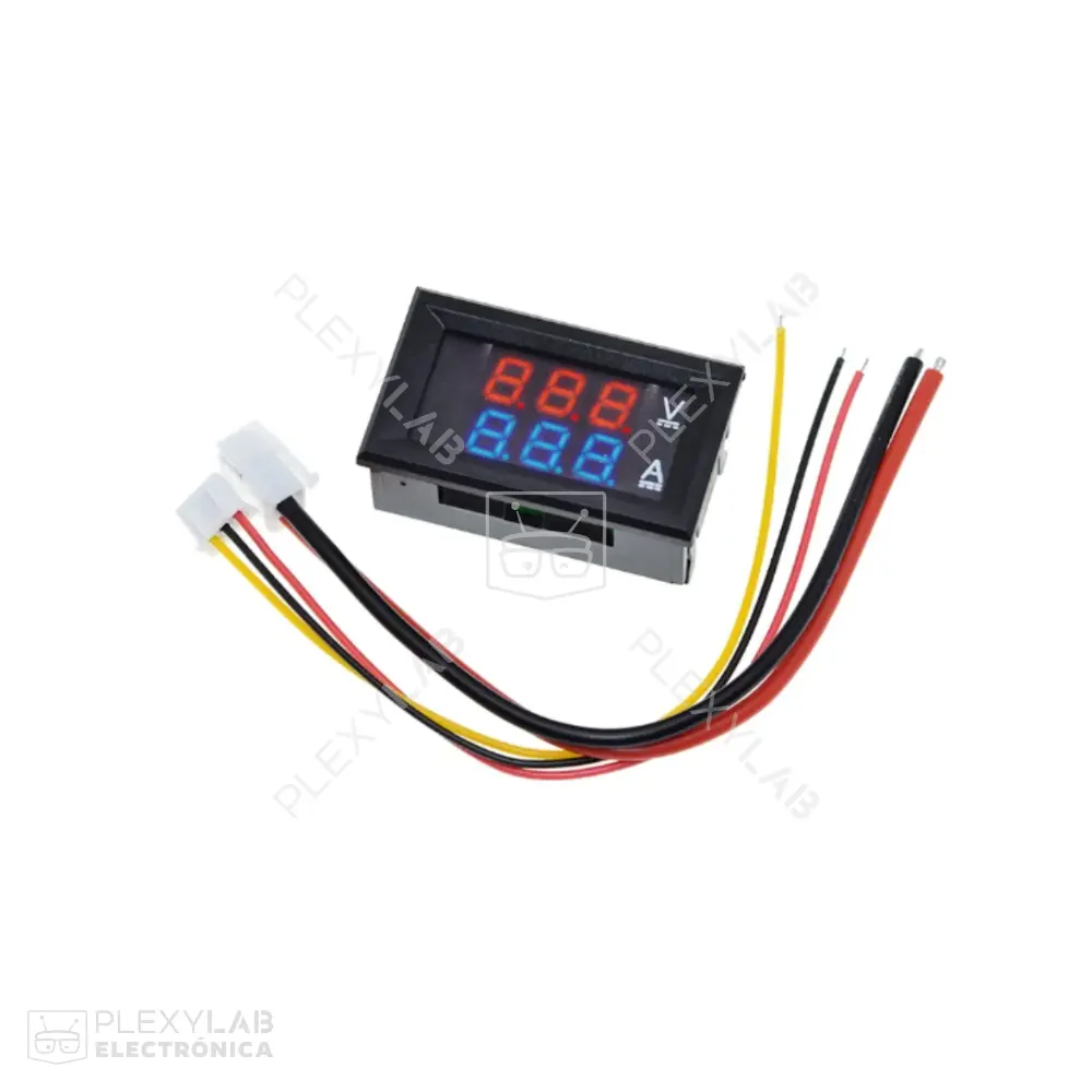 Módulo voltímetro amperímetro DC, rango 0-100V 10A display 0.28"
