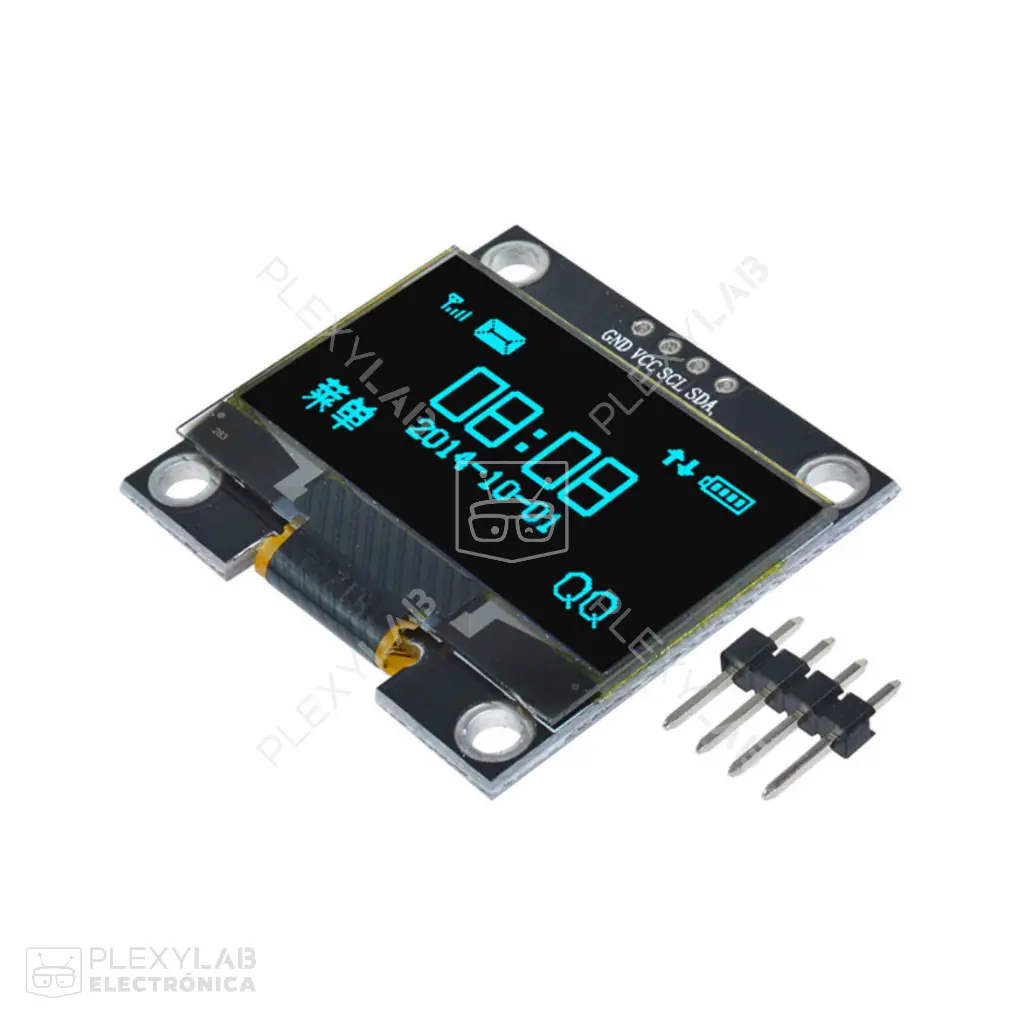 Pantalla LCD OLED SSH1106 I2C de 128x64 y 1.3", color azul