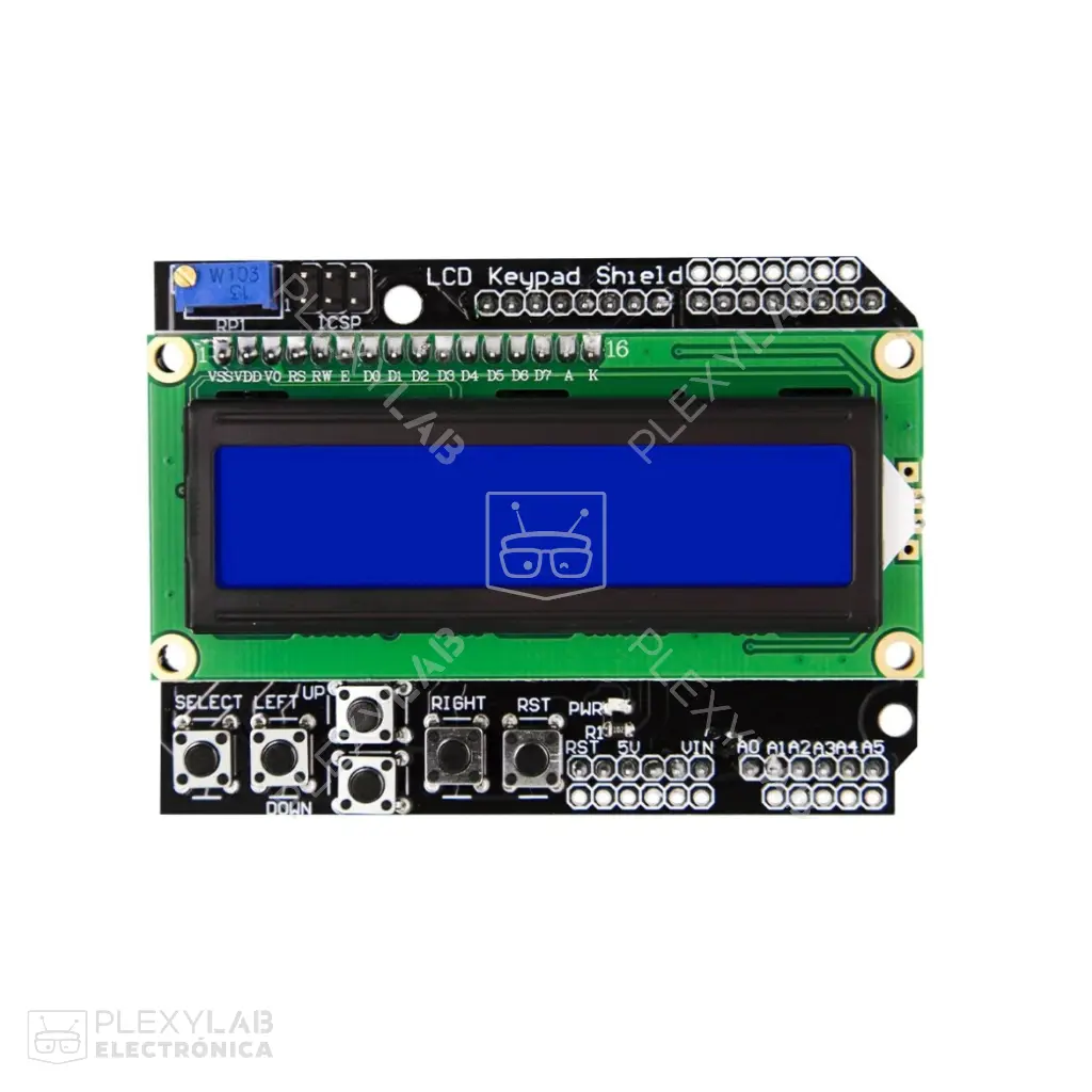 Módulo shield keypad tarjeta de expansión teclado y LCD 16x2 para Arduino Uno