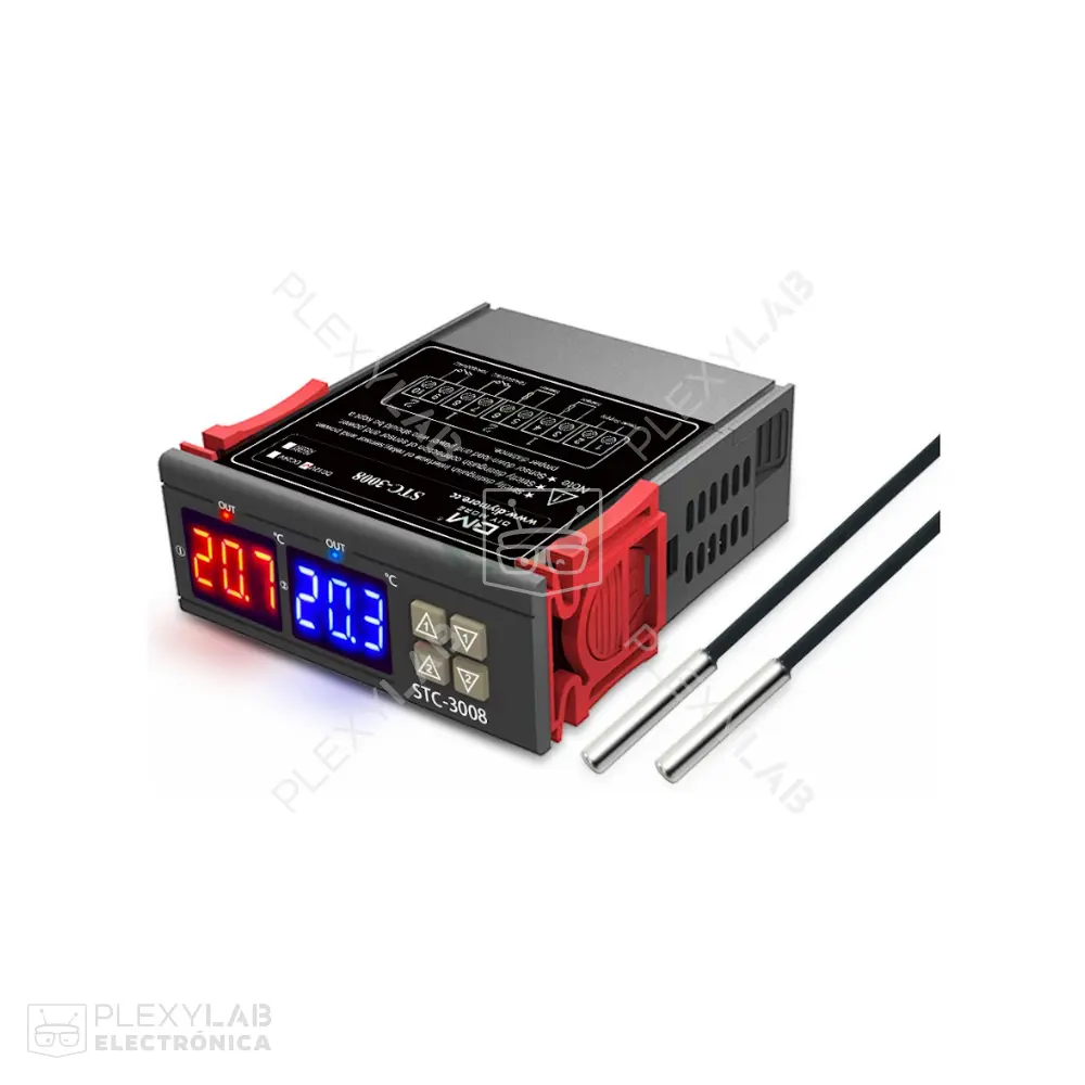 Termostato digital dual STC-3008 de 110VAC