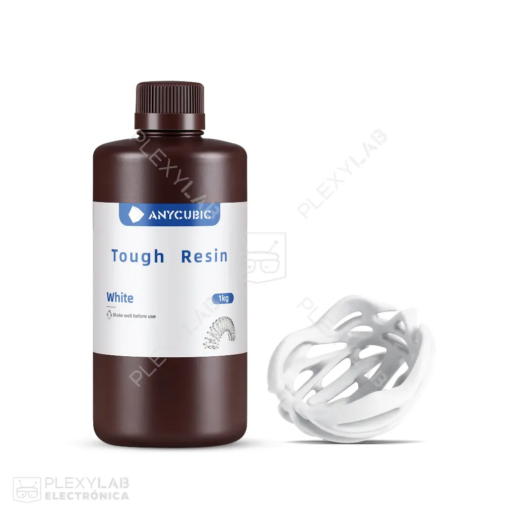 Resina Anycubic Tough 2.0 UV 405 nm de 1kg Alta resistencia a impactos, no frágil
