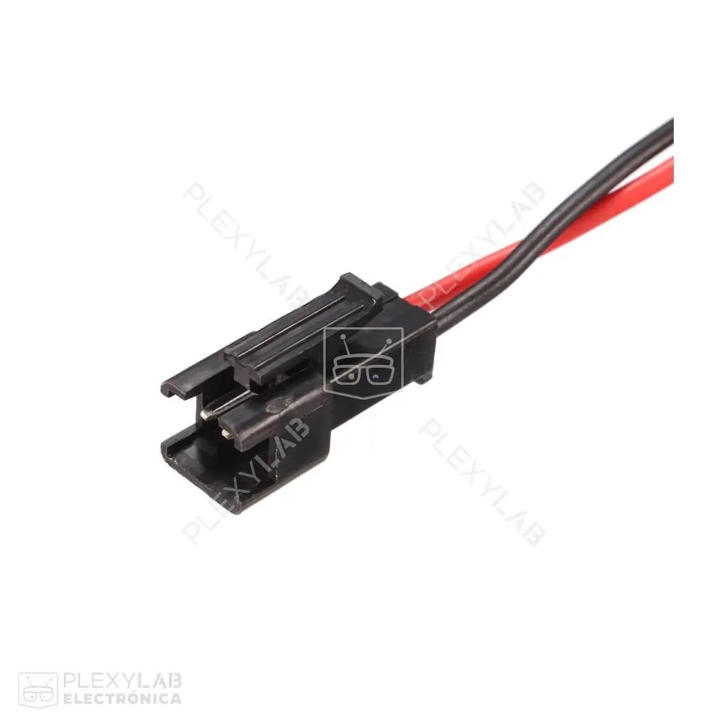 Cable con conector JST SM (SMP y SMR) de 2 pines, espaciado 2.5 mm, longitud 10 cm