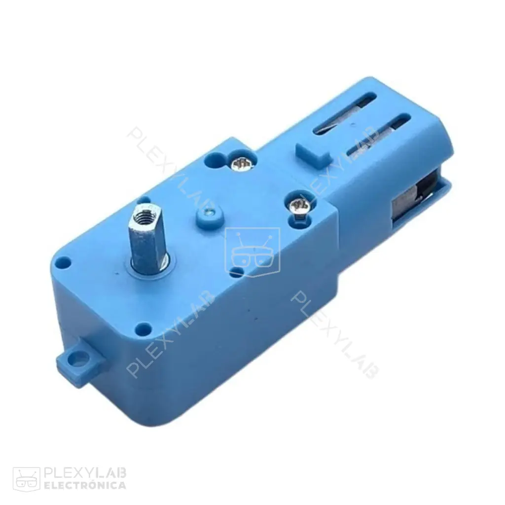 Motor DC 3V-9V TT con reductor 1:90, color azul, doble eje, con engranajes de metal (All-metal)