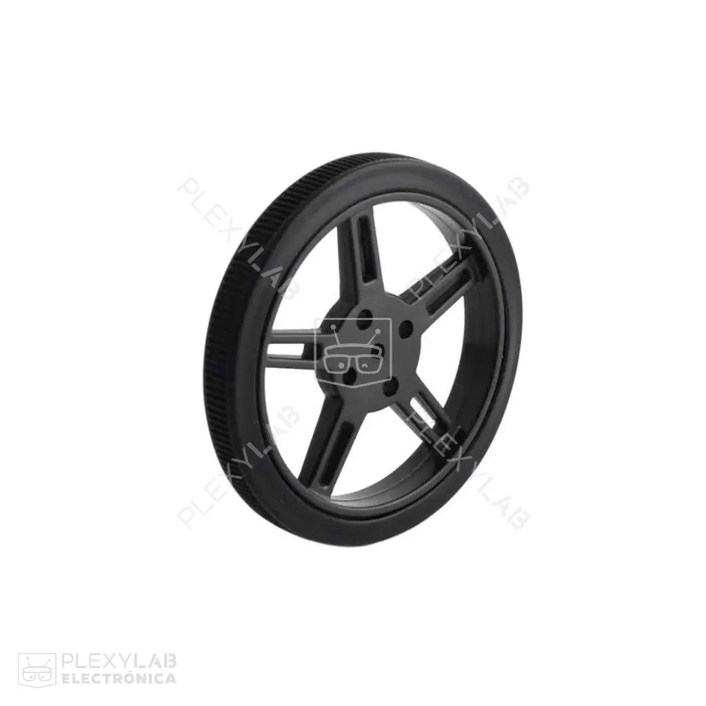 Rueda, llanta 5908 de silicón con eje para servomotor