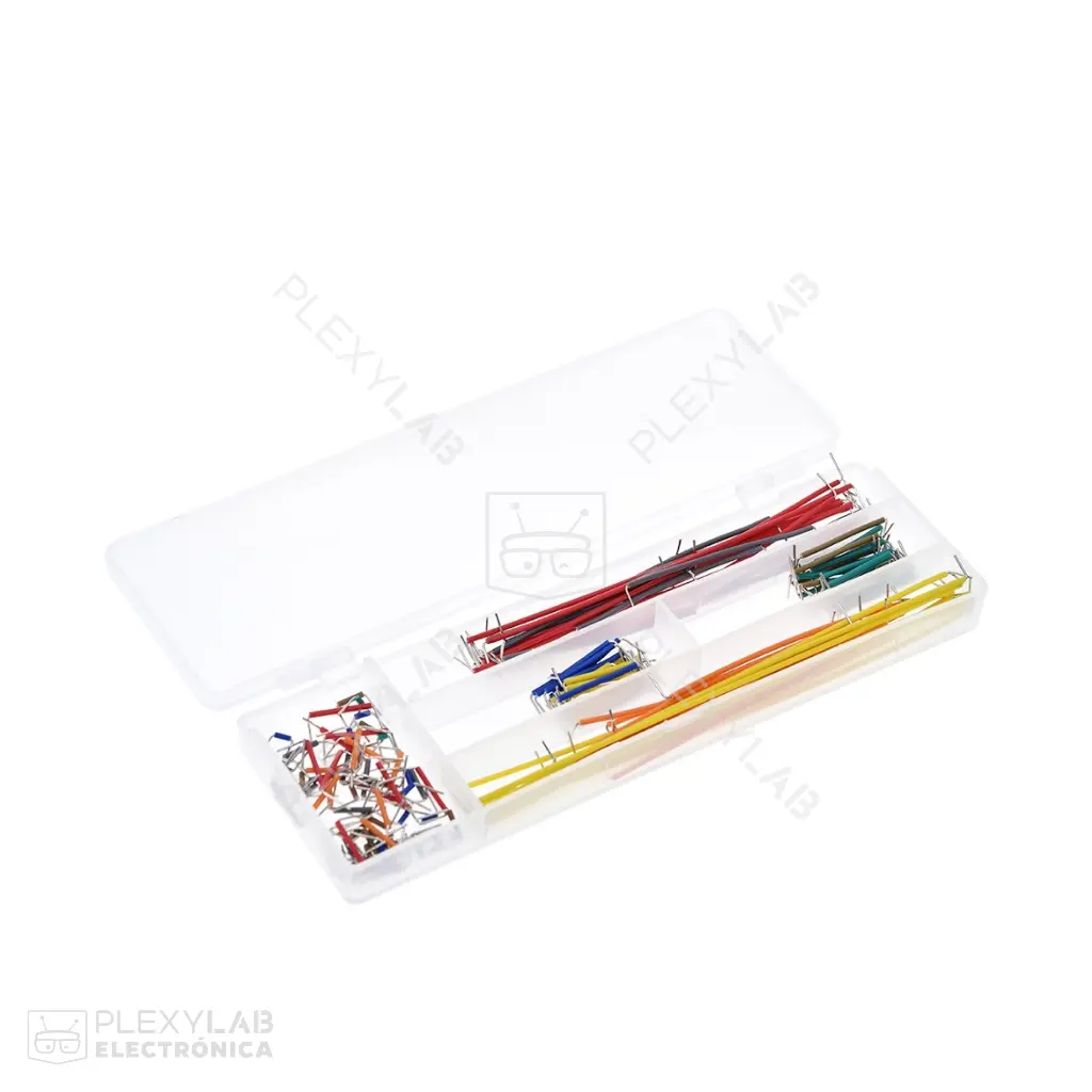 Cables jumper para protoboard, caja con 140 unidades, varios tamaños