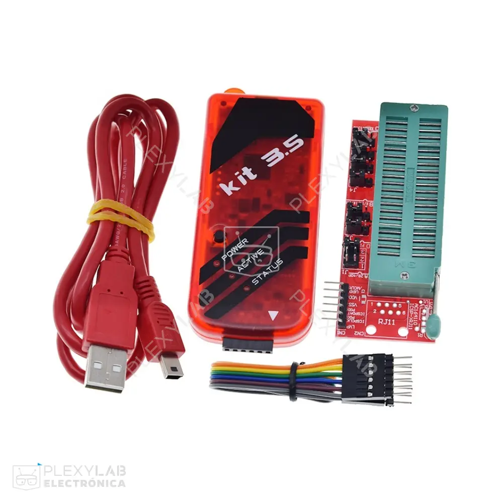Programador PICKIT 3.5 con base adaptador ICD2 para PIC