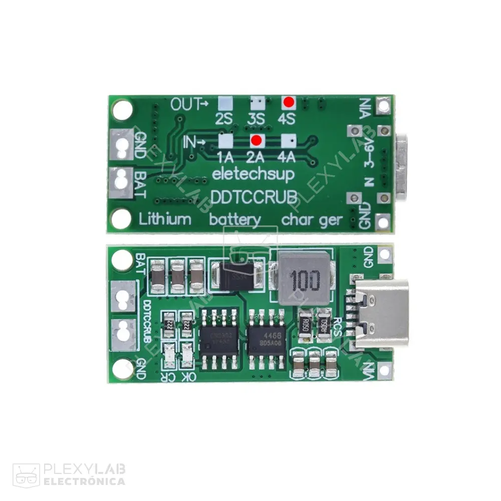 Módulo de carga multi celda CN3304 4S 14.8V para baterías de litio Li-Ion LiPo con conector USB Tipo C