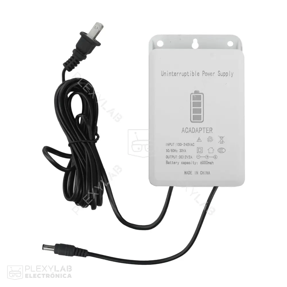 Mini UPS de 6000 mAh para router y dispositivos electrónicos, salida de 12V 2A y entrada 110/220 VAC 