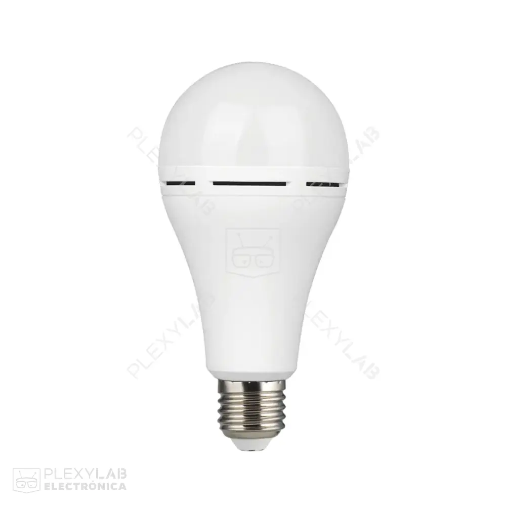 Foco, lámpara, luminaria recargable de 12 W, luz blanca, con batería integrada, voltaje de entrada de 85-265 VAC, con tecnología de corriente constante (DOB)