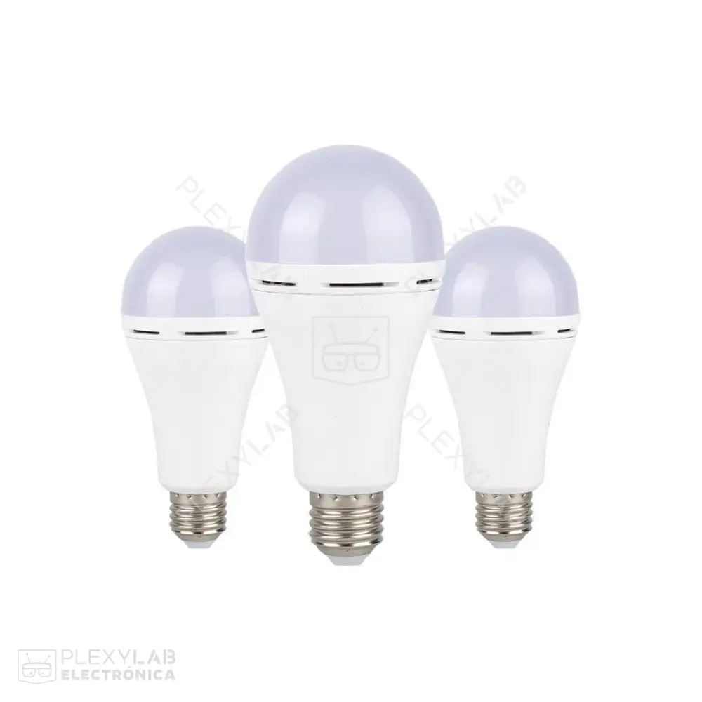 Foco, lámpara, luminaria recargable LED de 15W, luz blanca, con batería integrada y tecnología DOB