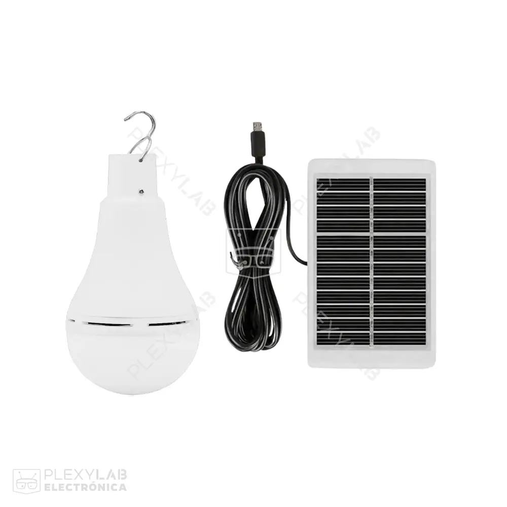 Foco, lámpara, luminaria recargable de 20 W, luz blanca, con panel solar de 1 W y control remoto