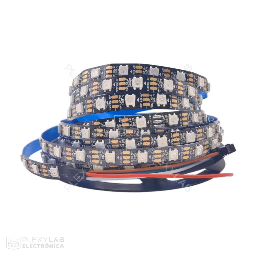 Tira LED RGB WS2812B 5050 SMD de 5 metros con 60 LEDs por metro