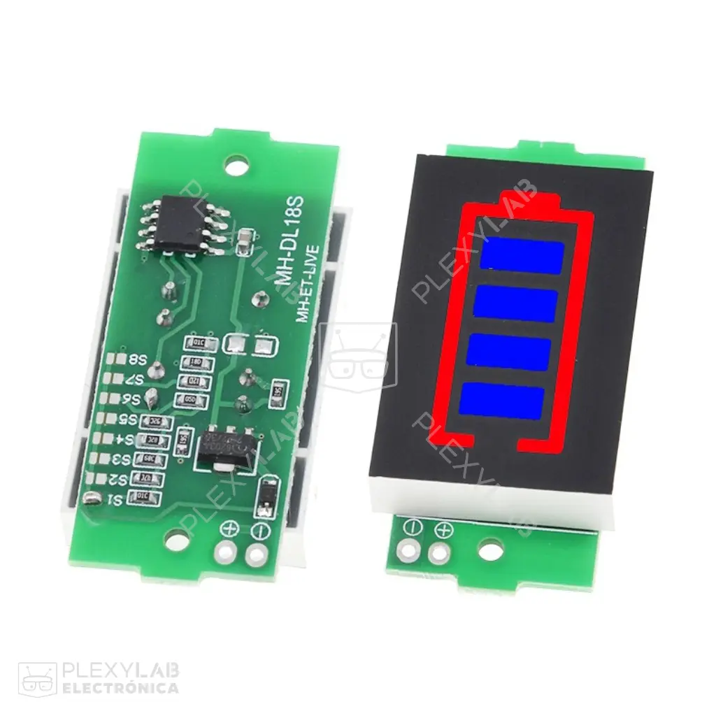 Módulo indicador de nivel de batería de Litio Li-ion, LiPo, rango 1S a 8S, 1S/2S/3S/4S