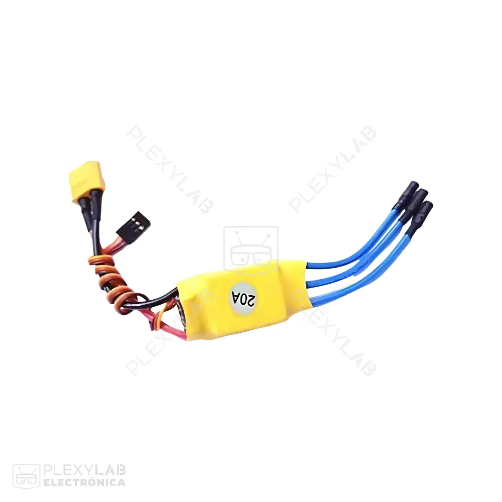 Controlador de velocidad ESC con conector XT60, 20A 