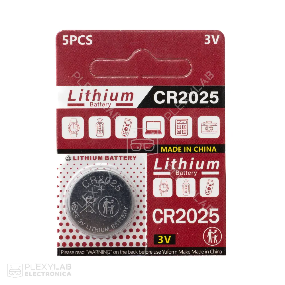 CR2025 Pila de Litio de 3V tipo botón