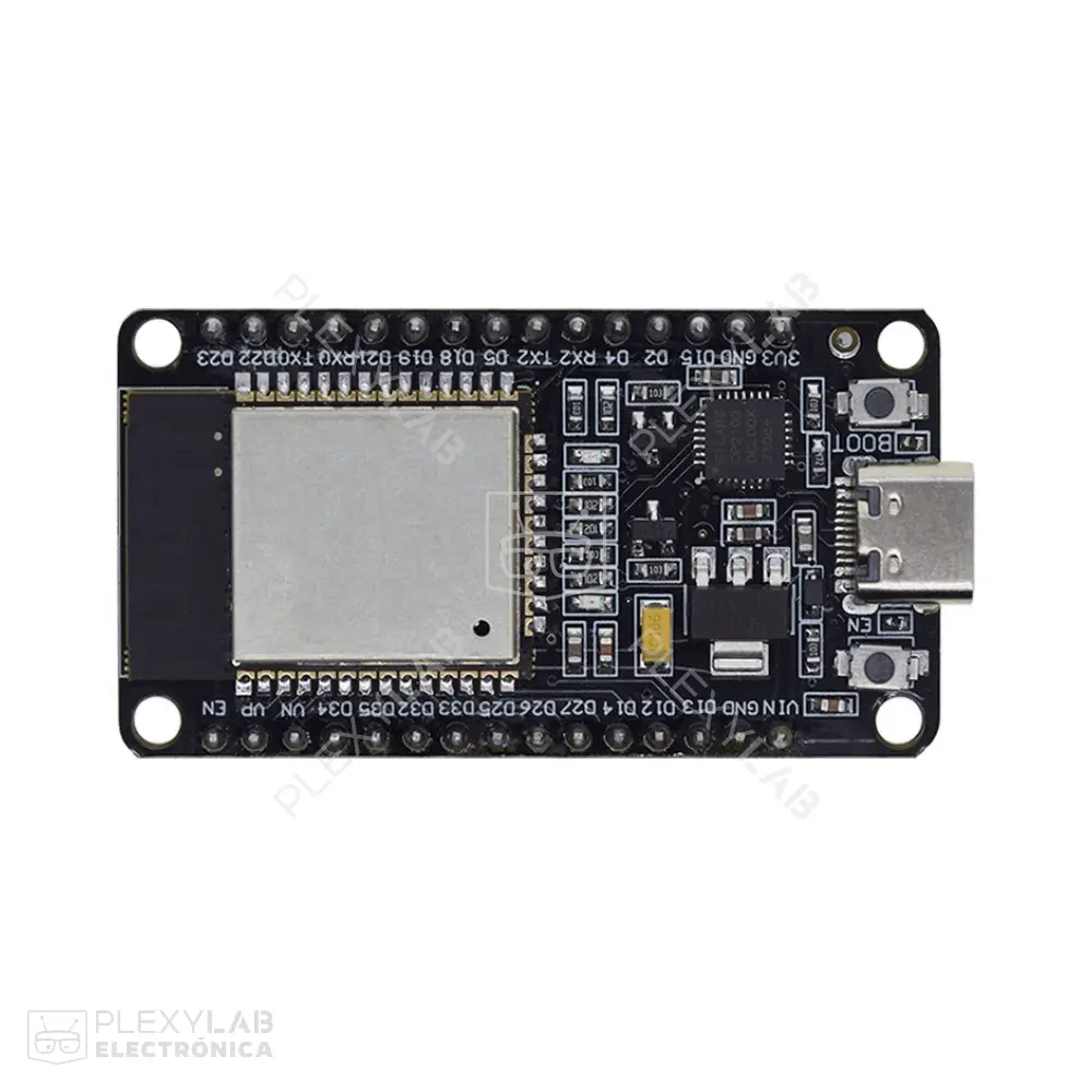 ESP32D Módulo con conector USB tipo C, 30 pines, driver CP2102, WiFi, Bluetooth, DevKitC ESP32-WROOM-32D