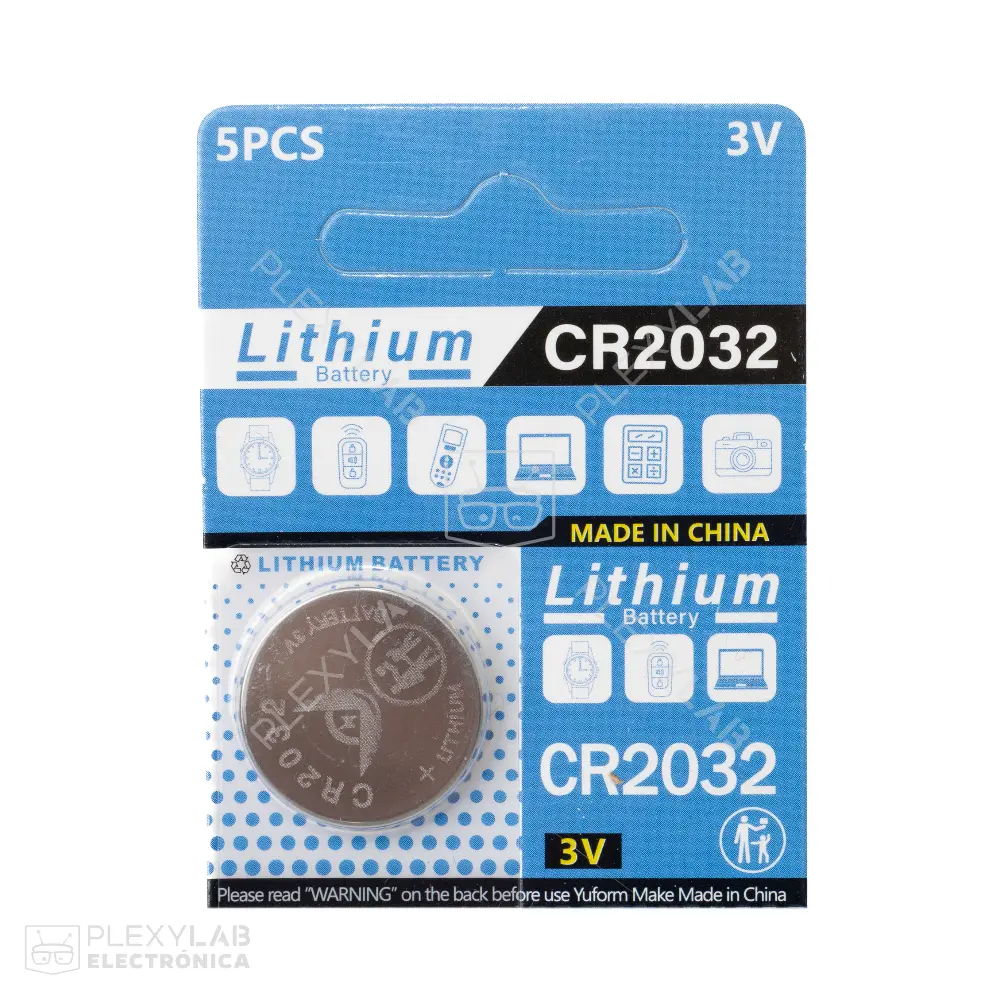 CR2032 Pila de Litio de 3V tipo botón