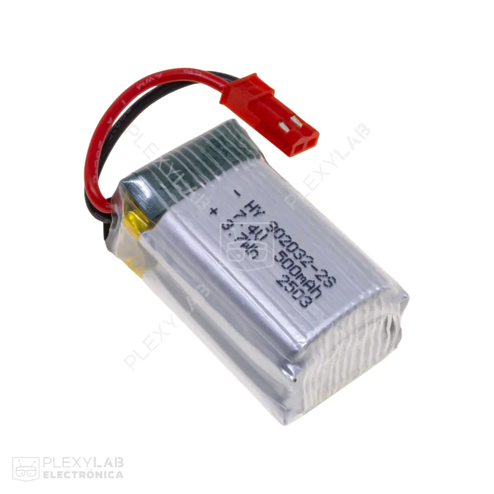 HY 902032-2S 500mAh 2S 15C 7.4V 3.7Wh Batería Lipo Litio de 2 celdas conector JST SYP 2.54mm