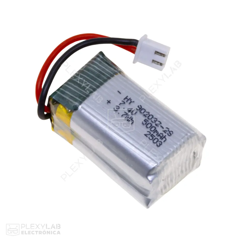 HY 902032-2S 500mAh 2S 15C 7.4V 3.7Wh Batería Lipo Litio de 2 celdas conector XH2.54