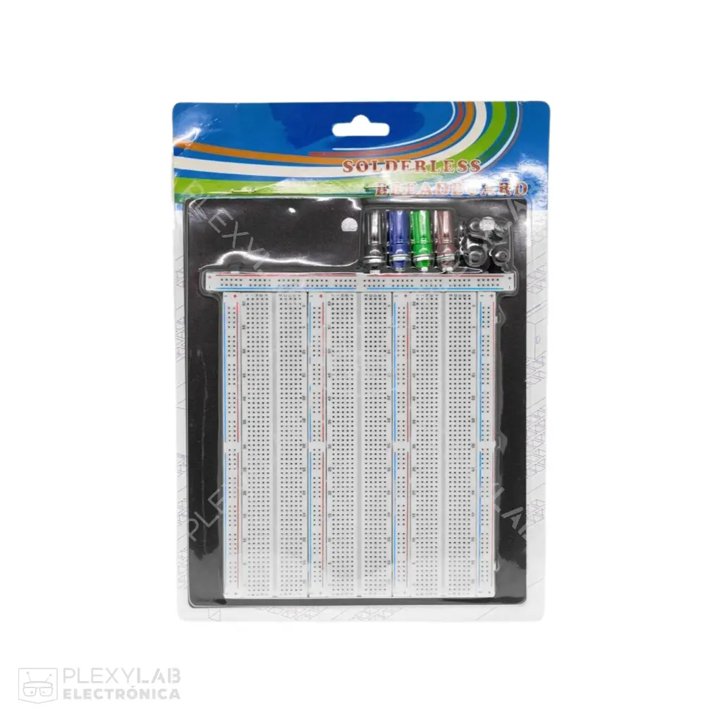 Protoboard de 2390 puntos, tres hileras