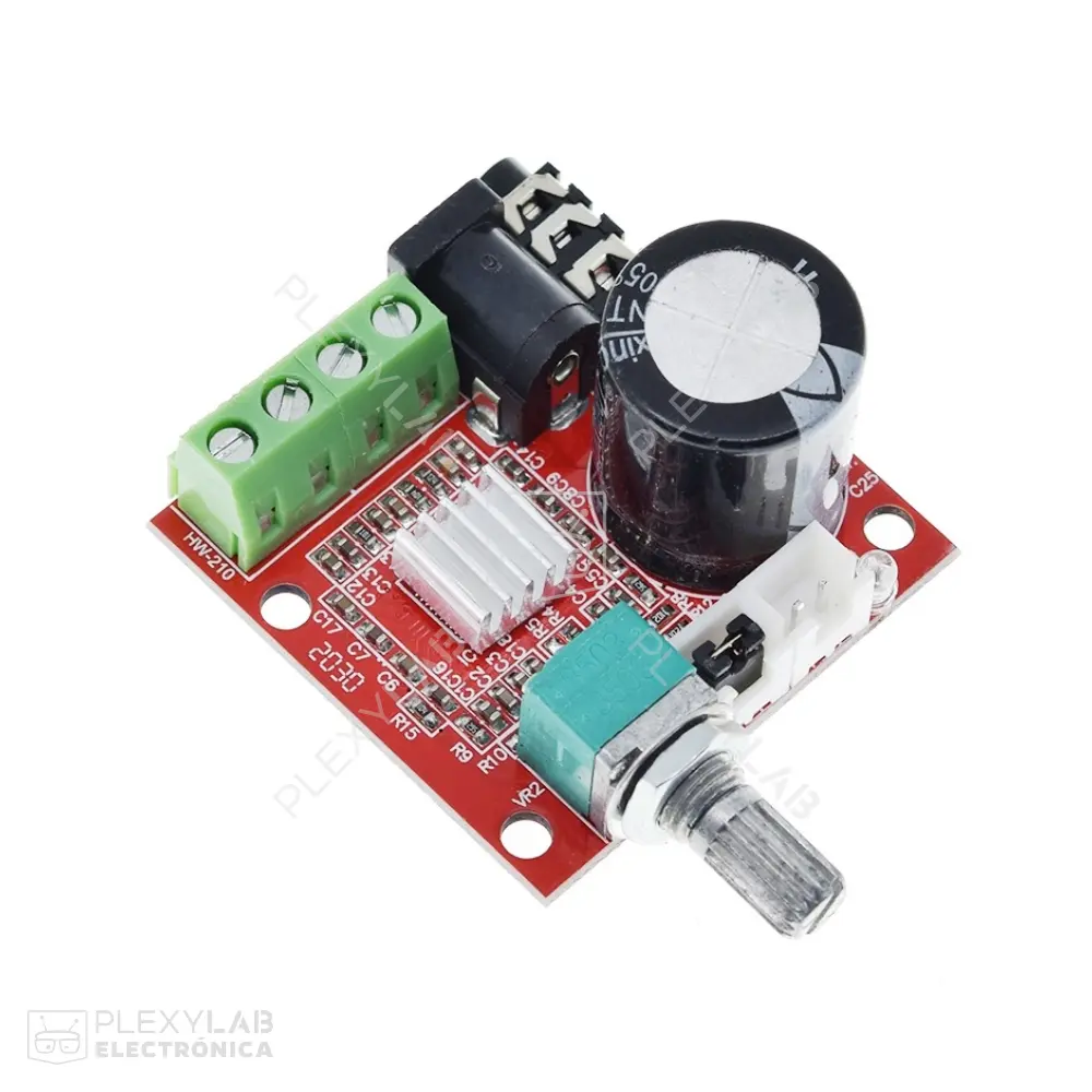 PAM8610 Módulo amplificador de audio estéreo 2x10W Hi-Fi doble canal con conectores (nuevo modelo)