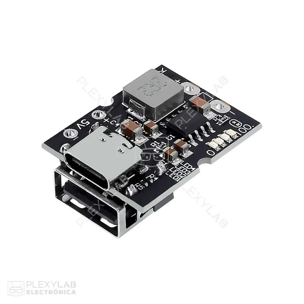 SM5308 Módulo step up cargador de batería de Litio USB Tipo C de 5V 2A