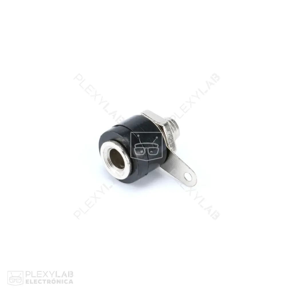 Conector jack banana hembra pequeño para montaje en panel