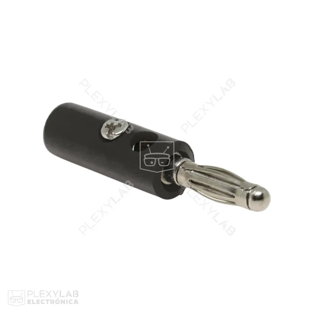 Conector plug banana macho para montaje en panel