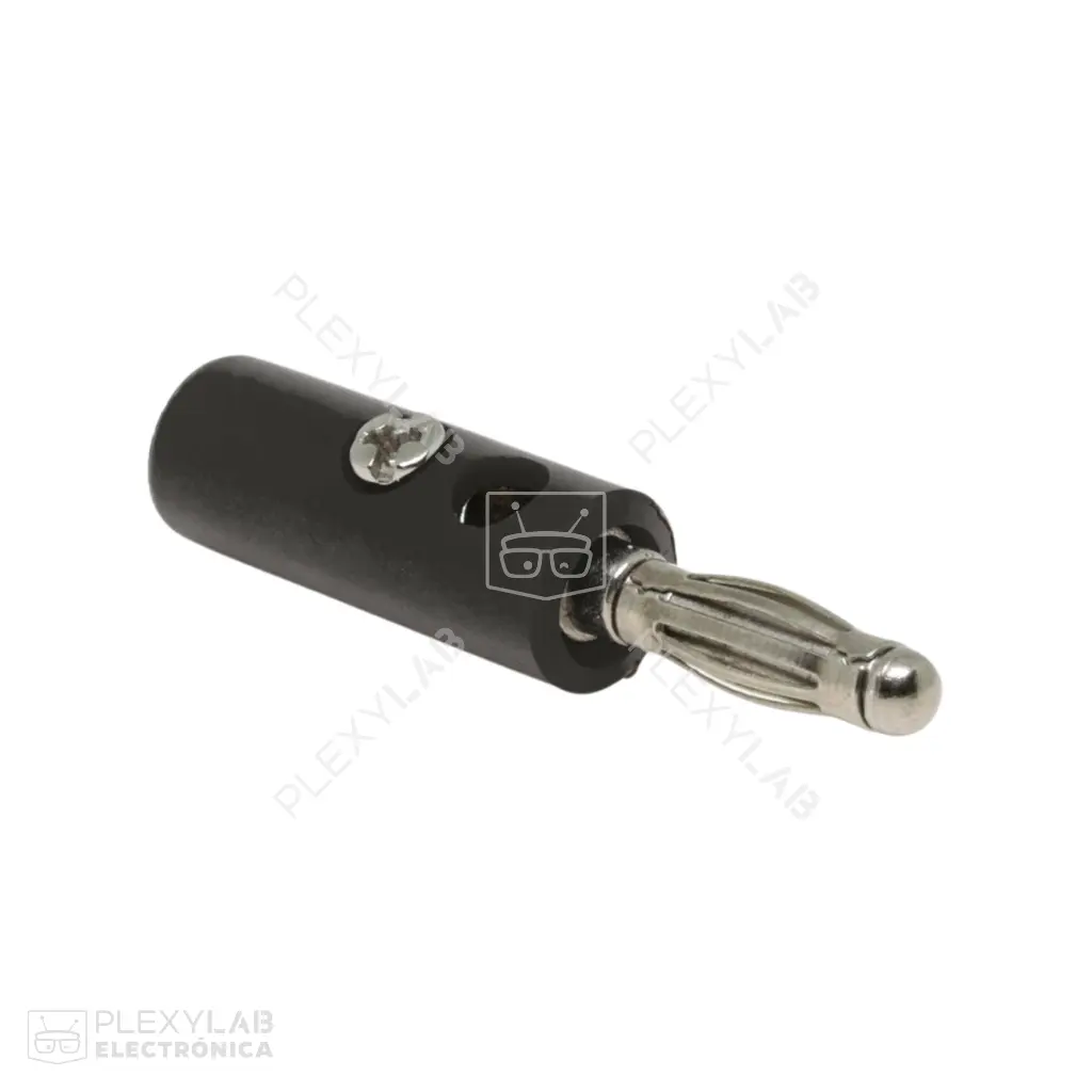 Conector plug banana macho para montaje en panel