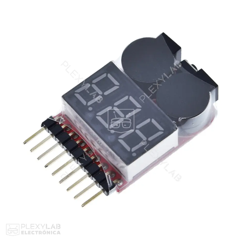 F00872 Módulo indicador de nivel de baterías de litio 1S-8S con buzzer