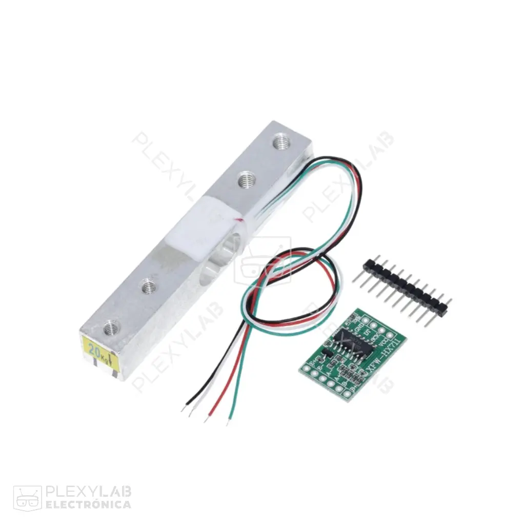 Sensor de peso con módulo HX711 y celda de carga de 1 Kg 
