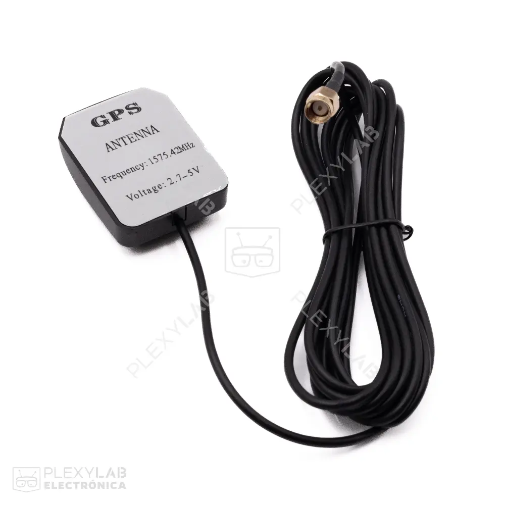 Antena para GPS con cable de 3 metros y conector macho
