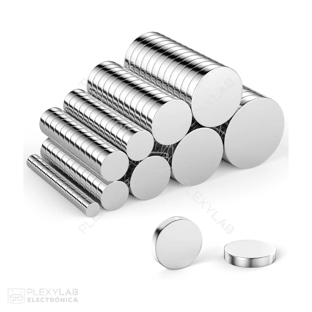 Imán de neodimio N35 circular, varios tamaños