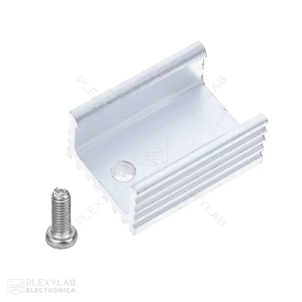 Disipador de calor de aluminio para encapsulado TO-220 de 20x15x10mm