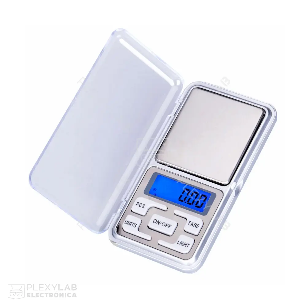 Mini balanza digital de 500 gramos, precisión 0.1 gramos 