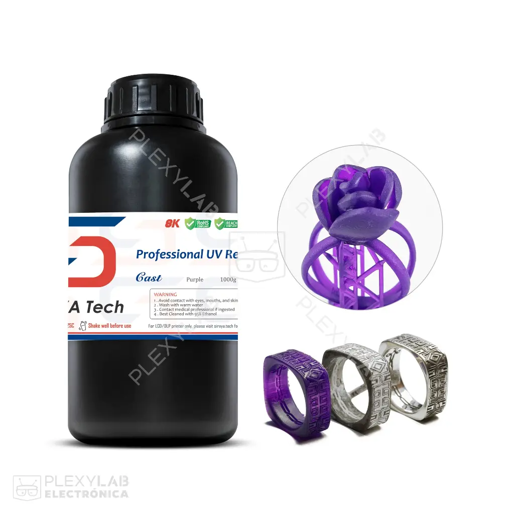Resina calcinable Siraya Tech Castable (Morado 1 Kg)