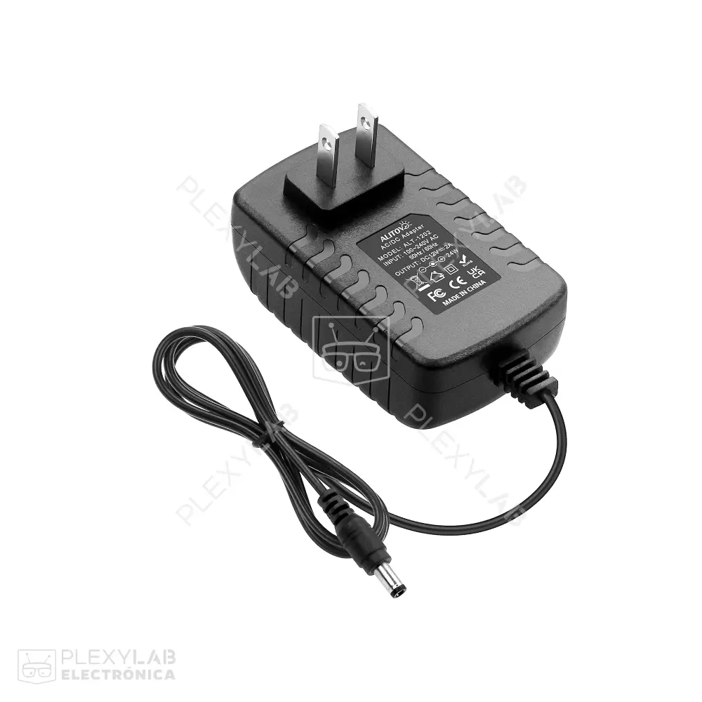 Fuente de alimentación de 24V 2A, plug de 5.5/2.1mm, compatible con jack de Arduino